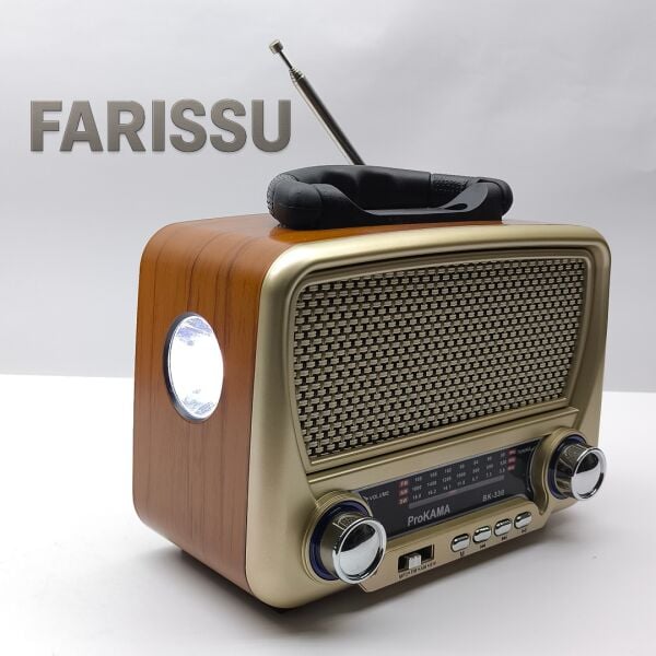 BK-330 Retro Güneş Enerjili (Solar) Radyo, Taşınabilir MP3 Oynatıcı, FM/AM/SW Radyo ve Fener