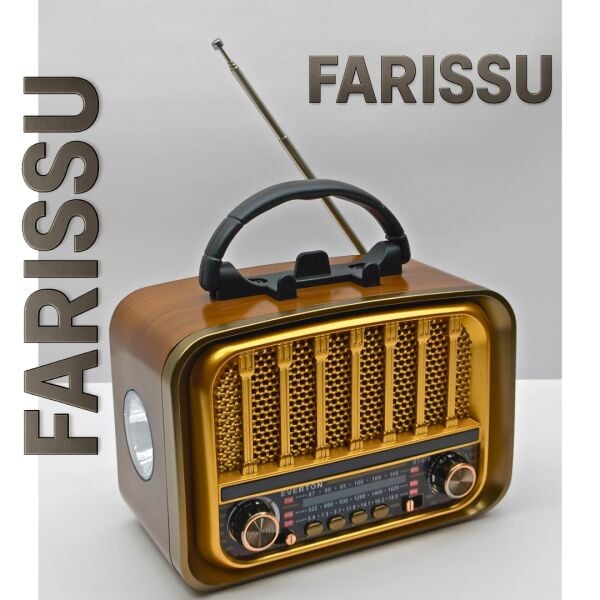 Everton RT-676 Retro Görünümlü 3 Band FM/AM/SW Radyo, Bluetooth Hoparlör ve Fenerli Klasik Tasarım