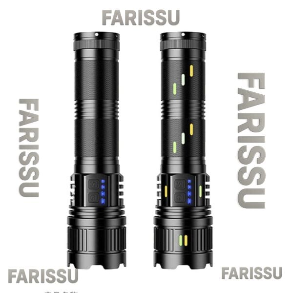 GOLD ORION OR-G400Y: 100W Ultra Güçlü, Zoomlu ve Çok Fonksiyonlu Şarjlı El Feneri