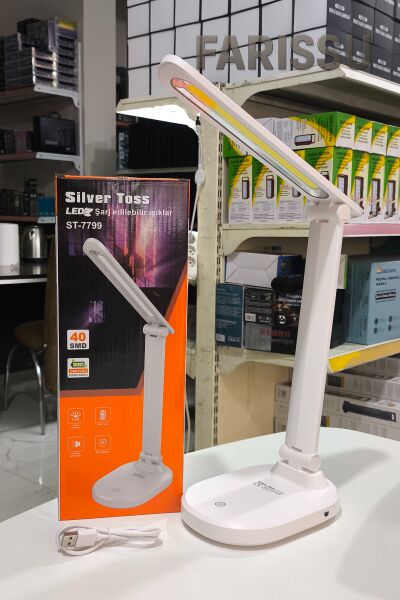 ST-7799  Göz Koruyucu, Katlanabilir LED Masa Lambası | 2400 mAh Şarjlı, 3 Kademeli Işık Ayarı