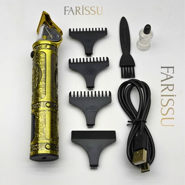 Dearling RF-1863 Antika Tasarım Profesyonel Kablosuz Saç Sakal Traş Makinesi