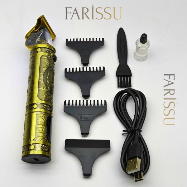 Dearling RF-1863 Antika Tasarım Profesyonel Kablosuz Saç Sakal Traş Makinesi