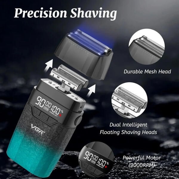 v-6740S3 Profesyonel Kablosuz Saç ve Sakal Kesme Makinesi – 3 in 1 Tıraş Seti