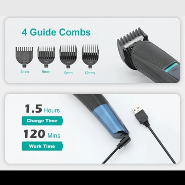 V-108 10 in 1 Profesyonel Erkek Bakım Seti - Standlı, LED Ekranlı Saç Sakal ve Vücut Tıraş Makinesi