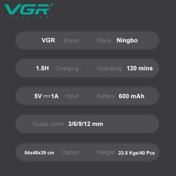 V-108 10 in 1 Profesyonel Erkek Bakım Seti - Standlı, LED Ekranlı Saç Sakal ve Vücut Tıraş Makinesi