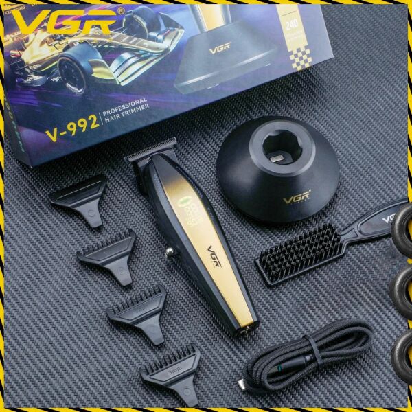 VGR V-992 Profesyonel 9000 RPM Yüksek Hız Metal Gövde Şarjlı Saç ve Sakal Çizim Makinesi