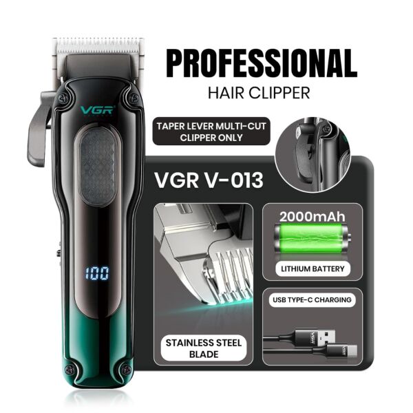 Profesyonel Şarjlı Saç Kesme Makinesi - 200 Dakika Çalışma Süresi, 7000 RPM Motor ve 8'li Tarak Seti