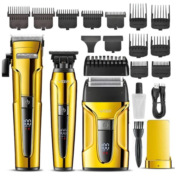 VGR Voyager V-694 Profesyonel Şarjlı Traş Makinesi Seti - 3'ü 1 Arada Kuaför Seti