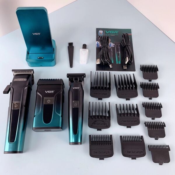 VGR Voyager V-694 Profesyonel Şarjlı Traş Makinesi Seti - 3'ü 1 Arada Kuaför Seti