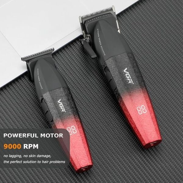 VGR V-640 Profesyonel Saç Kesme Makinesi – 9000 RPM, Paslanmaz Çelik, USB Şarjlı