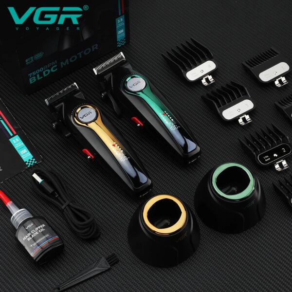 VGR V-010 Profesyonel Saç Kesme Makinesi - Güçlü ve Hassas Kesim Deneyimi ( Gold )