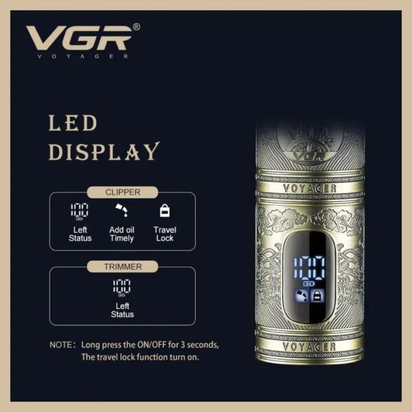 Vgr V-670 Metal saç kesim makinesi  profesyonel saç sakal berber seti