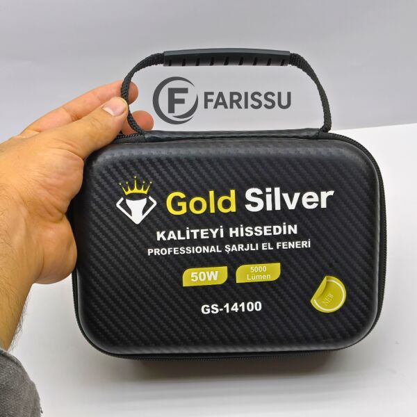 Gold Silver GS-14100 50W 5000 Lümen Profesyonel Şarjlı El Feneri