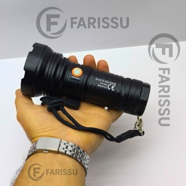 GOLD SILVER GS-5000 6800mAh Bataryalı, Uzun Ömürlü, Şarjlı El Feneri