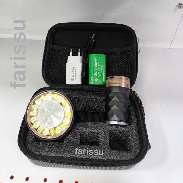 Gold Silver GS-14700 80W Şarjlı Avcı Feneri | 5000 Lümen | Alüminyum Gövde | 8000 mAh Pil