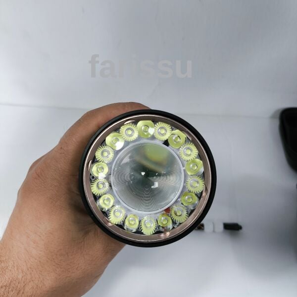 Gold Silver GS-14700 80W Şarjlı Avcı Feneri | 5000 Lümen | Alüminyum Gövde | 8000 mAh Pil