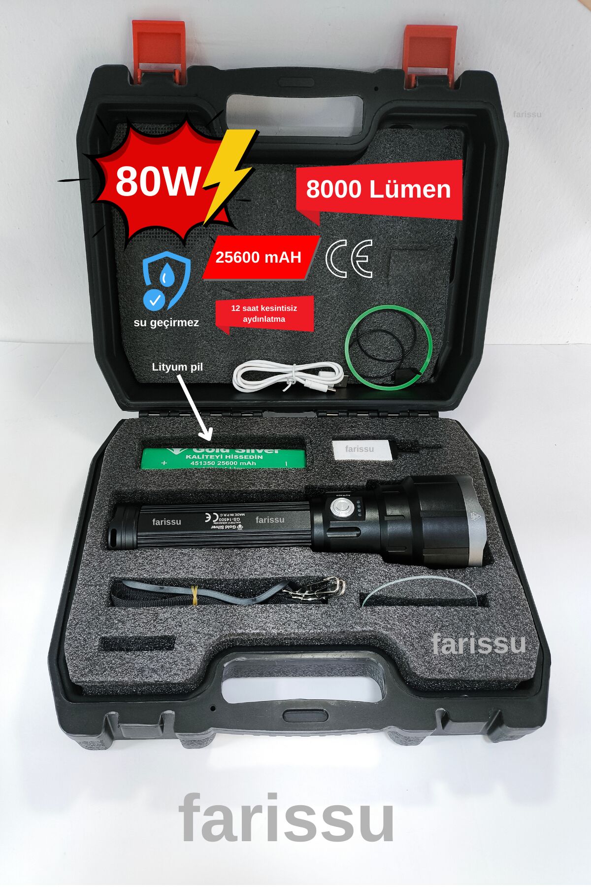 Üst Düzey Performans ve Dayanıklılık: Gold Silver GS-14500 Şarjlı El Feneri