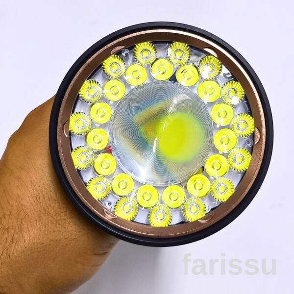 Gold Silver GS-14800 | 100W Ultra Güçlü Alüminyum El Feneri – 6000 Lümen