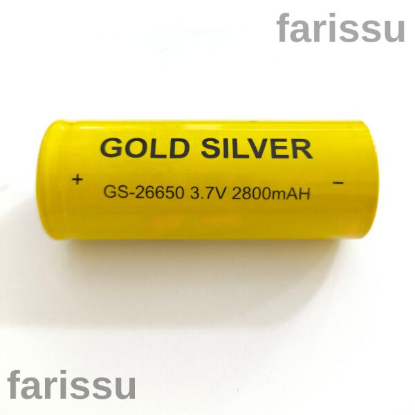 GOLD SILVER GS-26650 3.7V 2800mAh Şarjlı Pil