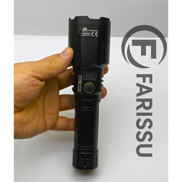 Gold Kama GK9597 90W Profesyonel Avcı Feneri - 2200M Menzil & Powerbank Çıkışlı