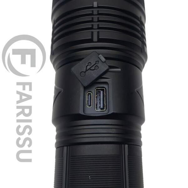 OR-G501: Geceyi Gündüze Çeviren 3 KM Menzilli Dev Projektör Fener (Powerbank Özellikli Full Set)