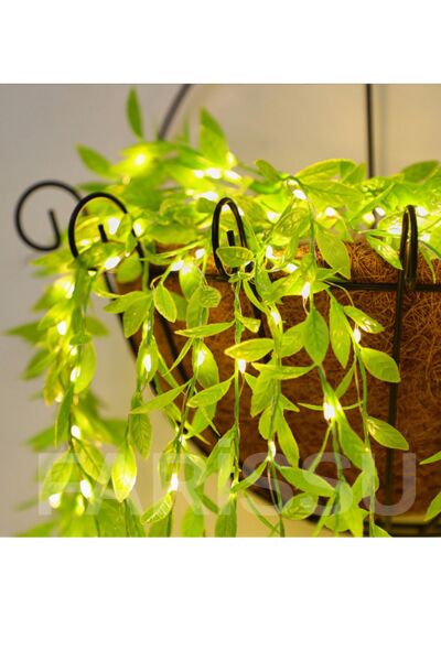 Alaska 3x1 Metre Yapay Sarmaşık Perde LED Işık - 10 Sarkıtlı Fişli Dekoratif Günışığı Aydınlatma