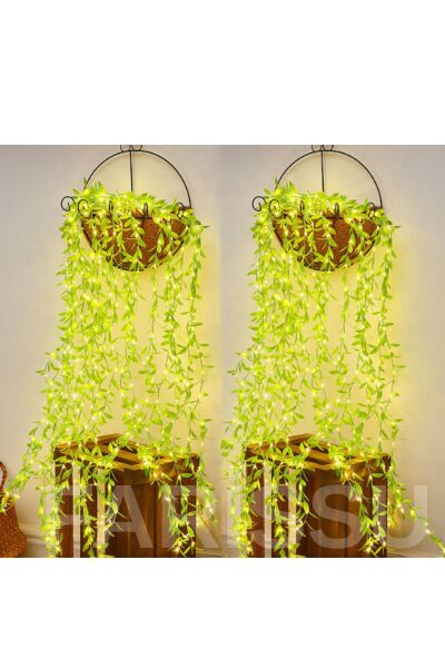 Alaska 3x1 Metre Yapay Sarmaşık Perde LED Işık - 10 Sarkıtlı Fişli Dekoratif Günışığı Aydınlatma