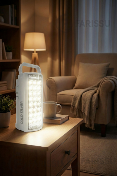 Gold Silver GS-2400 Şarjlı 24 LED Işıldak & Powerbank - 80 Saat Aydınlatma (Telefon Şarj Eder)