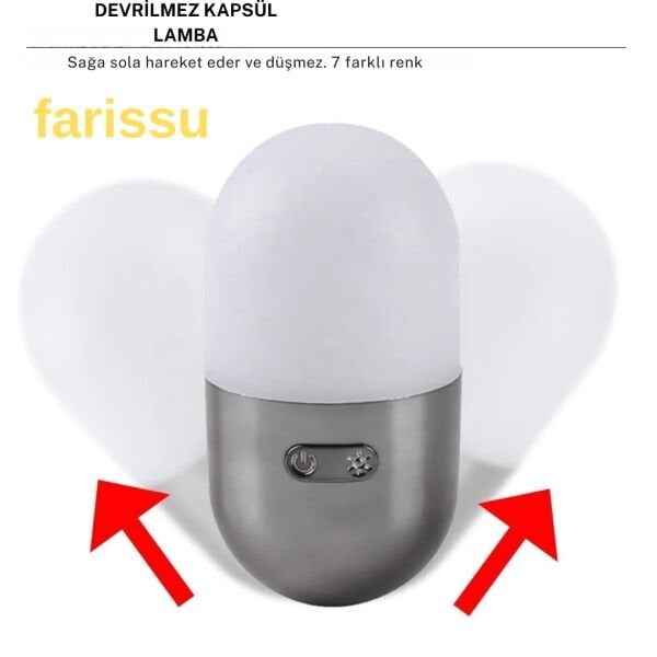 GK-23059 Şarjlı Hacı Yatmaz Kamp ve Masa Lambası – 122 Lümen, 4000 mAh, RGB Renkli Işık