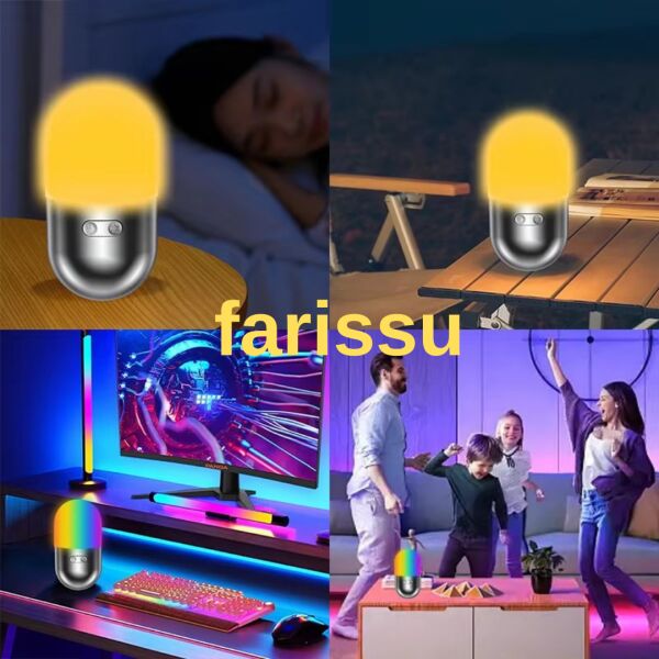 GK-23059 Şarjlı Hacı Yatmaz Kamp ve Masa Lambası – 122 Lümen, 4000 mAh, RGB Renkli Işık