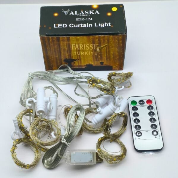 USB Kumandalı LED Perde Işık 3 Metre Gün Işığı 8 Mod – Yılbaşı, Oda ve Ev Dekorasyonu