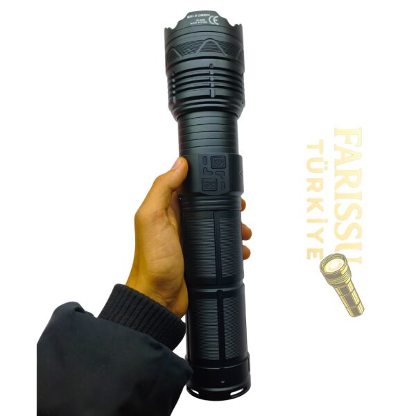 Gold Orion OR-G500 6000 Lümen Şarjlı El Feneri – 200W Güç, Powerbank Özellikli, Uzun Menzili