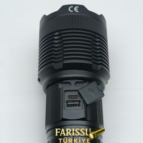 Gold Orion OR-G647 6000 Lümen Şarjlı Zoomlu El Feneri – 20000 mAh Li-ion Pil, Profesyonel Güç