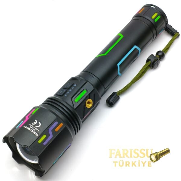 Gold Orion OR-G640 Zoomlu Şarjlı El Feneri 6000 Lümen 3 KM Menzil