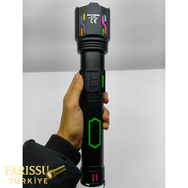 Gold Orion OR-G640 Zoomlu Şarjlı El Feneri 6000 Lümen 3 KM Menzil