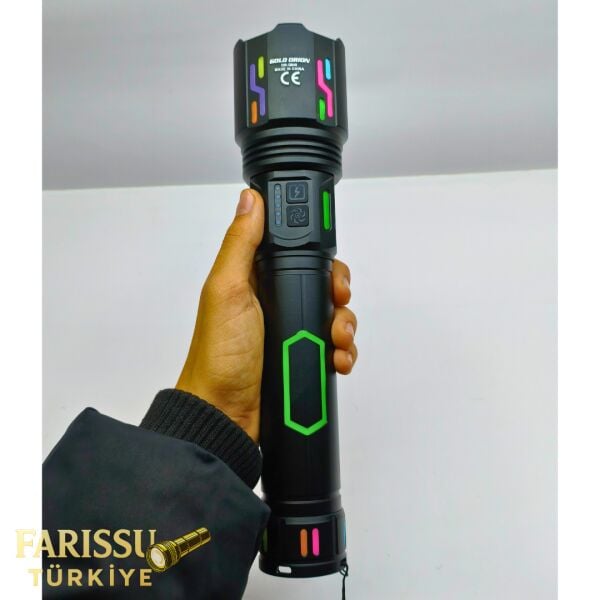 Gold Orion OR-G640 Zoomlu Şarjlı El Feneri 6000 Lümen 3 KM Menzil