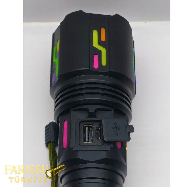 Gold Orion OR-G640 Zoomlu Şarjlı El Feneri 6000 Lümen 3 KM Menzil