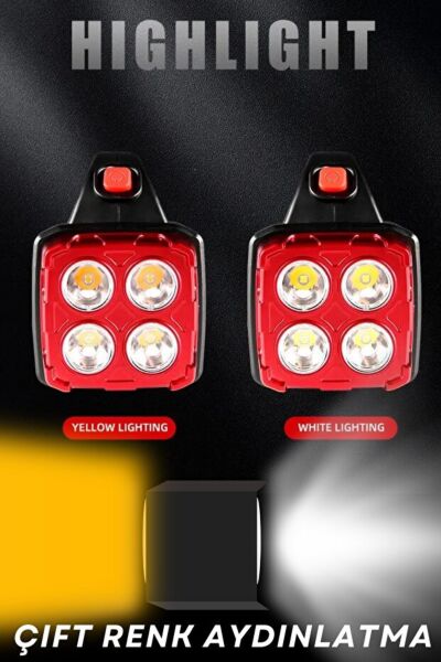 HB-2678 25W Solar Şarjlı El Feneri ve Kamp Lambası | Çift Renk Aydınlatma | IP44 Suya Dayanıklı