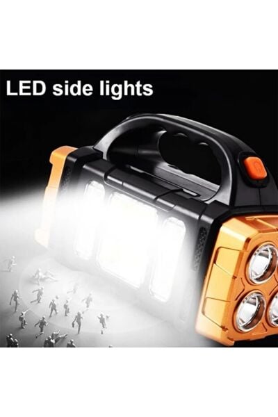 HB-2678 25W Solar Şarjlı El Feneri ve Kamp Lambası | Çift Renk Aydınlatma | IP44 Suya Dayanıklı