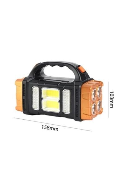 HB-2678 25W Solar Şarjlı El Feneri ve Kamp Lambası | Çift Renk Aydınlatma | IP44 Suya Dayanıklı