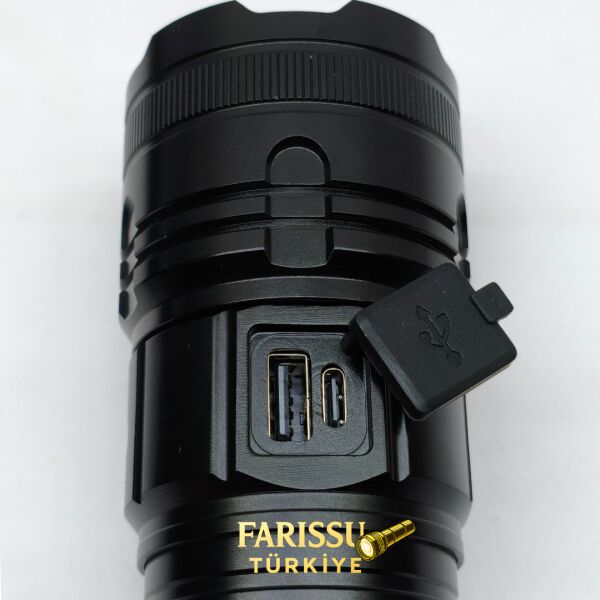 RT-180 1000 Lümen Yüksek Işık Güçlü El Feneri | 50W Lazer LED & 6000mAh Dev Batarya