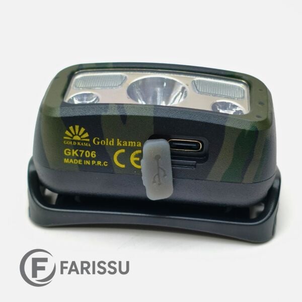 GK706 Sensörlü 2000 Lümen Şarjlı LED Kafa Feneri – 7 Işık Modu – Ultra Hafif 47 gr
