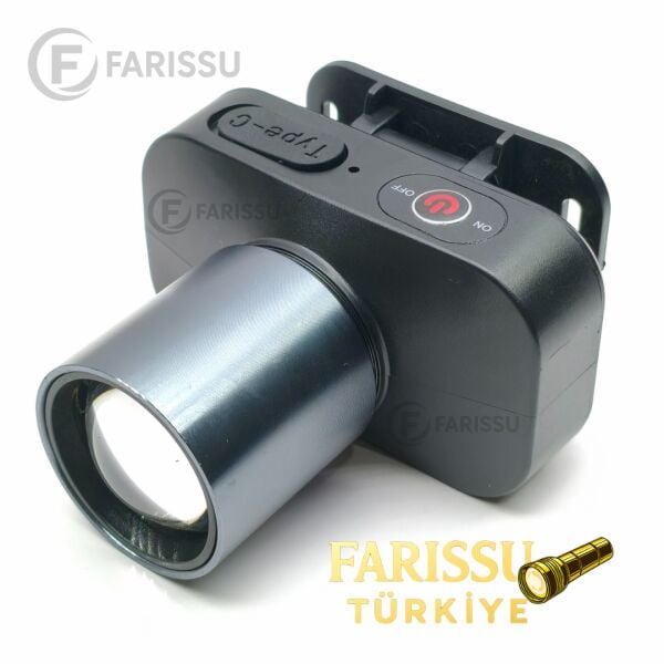 GK702 Şarjlı LED Kafa Feneri 3000 Lümen 30W – 3 Modlu (Düşük / Yüksek / Flaşör) Type-C Şarjlı 120 gr