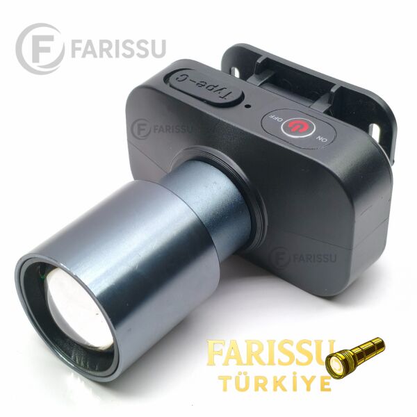 GK702 Şarjlı LED Kafa Feneri 3000 Lümen 30W – 3 Modlu (Düşük / Yüksek / Flaşör) Type-C Şarjlı 120 gr