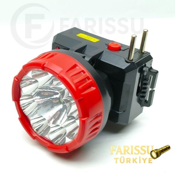 Gold Kama GK3309 LED Kafa Feneri 8 LED 1W Cree Şarjlı Madenci Lambası