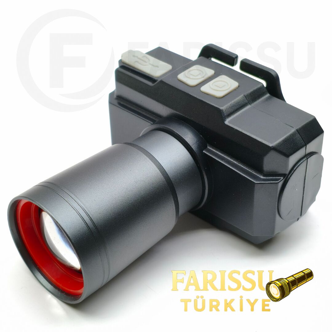 YES-620 Zoomlu Şarjlı Kafa Feneri – 18650 Pil 3800 mAh – Hafif ve Güçlü LED Baş Lambası