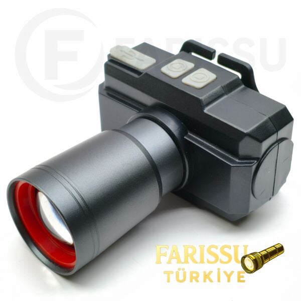 YES-620 Zoomlu Şarjlı Kafa Feneri – 18650 Pil 3800 mAh – Hafif ve Güçlü LED Baş Lambası