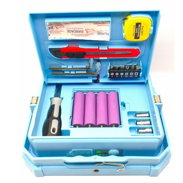 Güneş Enerjili LED Projektör ve El Feneri – 5 Işık Modlu, Powerbank Özellikli, Çok Amaçlı Aydınlatma Seti