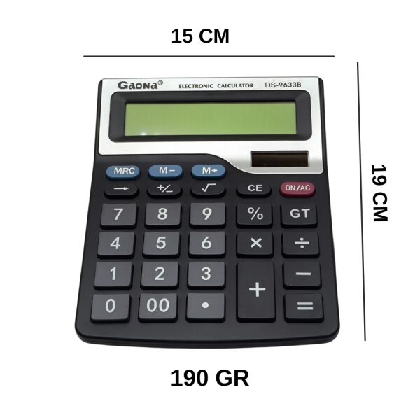 Gaona DS-9633B 13 Haneli Büyük Ekranlı Çift Güçlü Masaüstü Hesap Makinesi