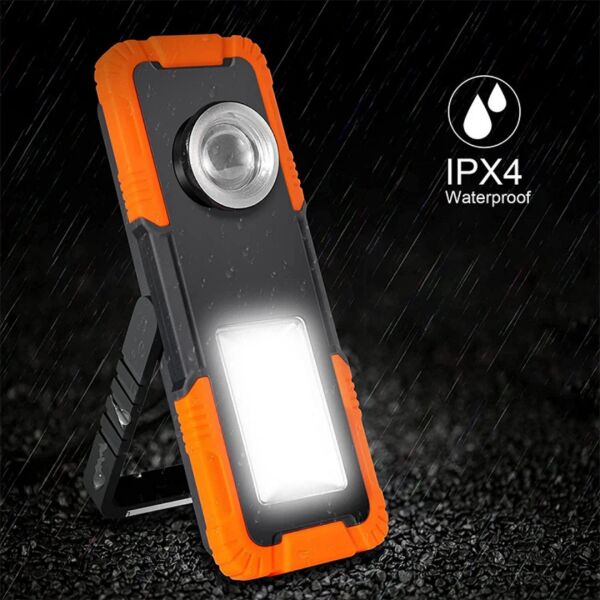 Şarjlı Tamirci Lambası | 3 Modlu LED Çalışma Lambası | Mıknatıslı & Askılı | IPX4 Suya Dayanıklı